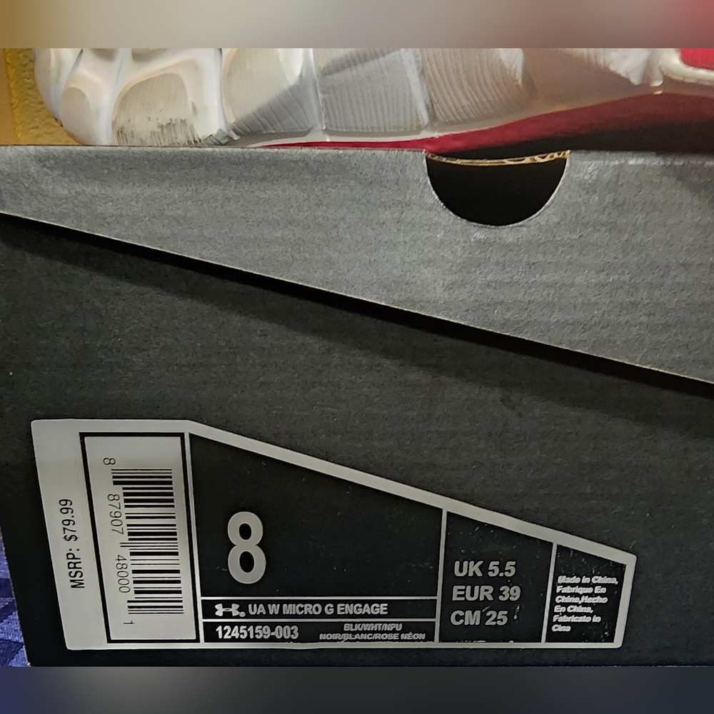 Under Armour MicroBlack and Pink Women’s Athletic Training Shoes Size 8 - Picture 5 of 6